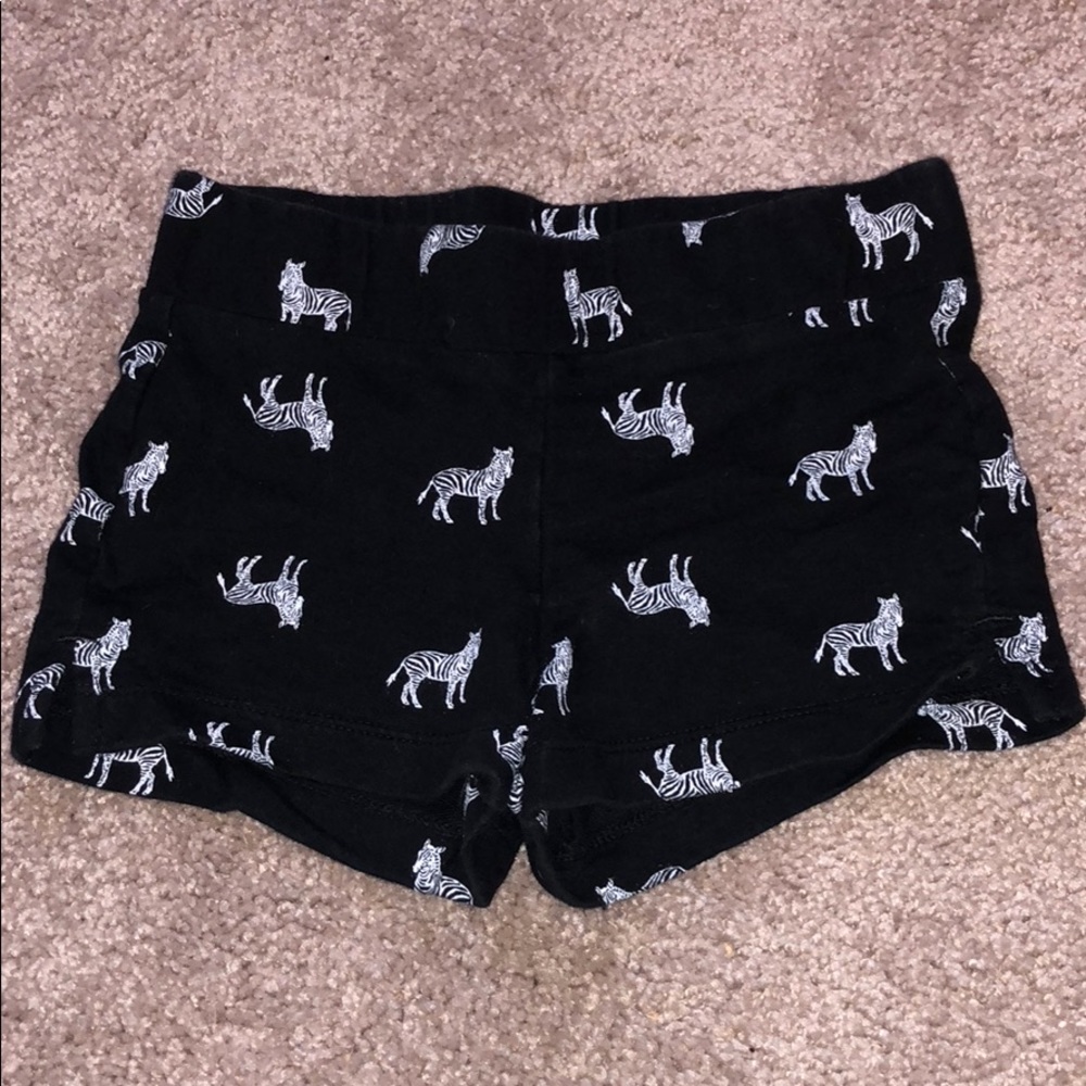 Girls black cotton shorts